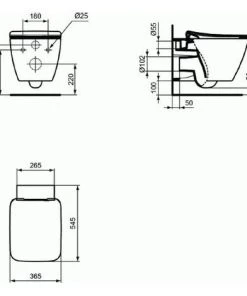 Ideal Standard STRADA II - Cuvette AQUABLADE Et Abattant Ultra-fin Avec Frein De Chute (T359601) -IDEAL STANDARD Soldes 2022 12046458 3