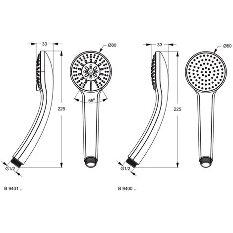 IDEAL STANDARD Douchette IDEALRAIN XL 3 3jets, Chromé : Réf. B9407AA 5 IDEAL STANDARD Douchette IDEALRAIN XL 3 3jets, Chromé : Réf. B9407AA – Image 3
