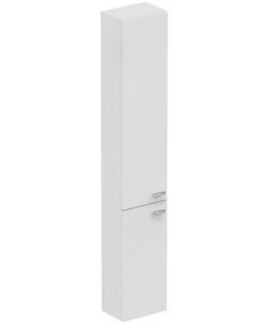 Ideal Standard CONNECT SPACE Armoire Haute, 300mm, 2 Portes, E0379, Coloris: Laqué Blanc Brillant - E0379WG