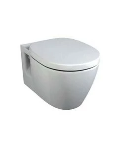 WC à Chasse Plate à Montage Mural Ideal Standard Connect E8017, Coloris: Blanc - E801701