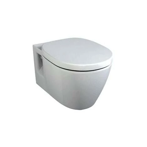 WC à Chasse Plate à Montage Mural Ideal Standard Connect E8017, Coloris: Blanc - E801701 3 WC à Chasse Plate à Montage Mural Ideal Standard Connect E8017, Coloris: Blanc - E801701