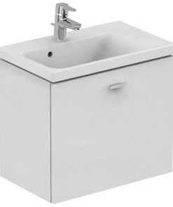 Ideal Standard Meuble Sous-lavabo CONNECT SPACE, 600 Mm, 1 Tiroir, étagère Droite, E0315, Coloris: Décor Chêne Américain - E0315SO