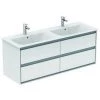 Ideal Standard Meuble Sous-lavabo à Double Vasque, 1300 Mm, 4 Tiroirs, E0824, Coloris: Décor Pin Clair / Brun Mat - E0824UK -IDEAL STANDARD Soldes 2022 16227420 1