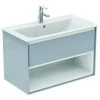 Ideal Standard Meuble Sous-lavabo CONNECT Air, 800 Mm, 1 Tiroir, E0827, Coloris: Marron Mat / Blanc Mat - E0827VY -IDEAL STANDARD Soldes 2022 16227433 1