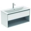 Ideal Standard Meuble Sous-lavabo CONNECT Air, 1000 Mm, 1 Tiroir, E0828, Coloris: Marron Mat / Blanc Mat - E0828VY -IDEAL STANDARD Soldes 2022 16227439 1