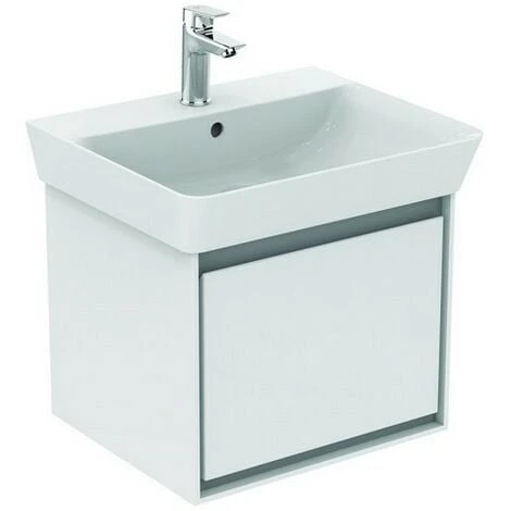 Ideal Standard Meuble Sous-lavabo CONNECT , 485mm, 1 Tiroir, E0844, Coloris: Marron Mat / Blanc Mat - E0844VY 3 Ideal Standard Meuble Sous-lavabo CONNECT , 485mm, 1 Tiroir, E0844, Coloris: Marron Mat / Blanc Mat - E0844VY