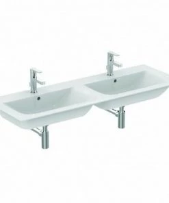Ideal Standard Connect Meuble D'ameublement à Air Double Lavabo 1240mm E0273, Coloris: Blanc Avec Idéal Plus - E0273MA