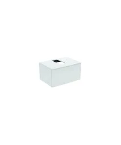 Ideal Standard Meuble Sous-lavabo Adapto Pour Lavabos Strada II, Découpe Centrale, 1 Tiroir, 700mm, Coloris: Laque Brillante Blanche - U8595WG