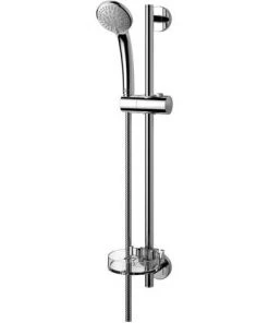 Ideal Standard IDEALRAIN Barre De Douche 60 Cm Avec Douchette 3 Jets - Ø 8 Cm - Chromé (B9503AA)
