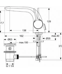 Ideal Standard Mélange A4260AA Mitigeur Lavabo -IDEAL STANDARD Soldes 2022 29918216 2