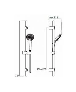 Ideal Standard B9508AA Serie M3 SMART Barre De Douche De 720 mm, Douchette De Ø 100 mm, Finition Chromée -IDEAL STANDARD Soldes 2022 29955832 3