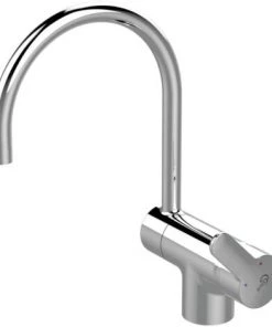 IDEAL STANDARD Mitigeur Cuisine Connect Blue Basculant Bec Haut Chrome