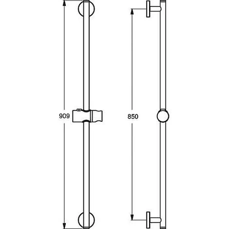IDEAL STANDARD Barre De Douche Idealrain 600 Mm M Et S Support Dou. Coulissant à Bouton 4 IDEAL STANDARD Barre De Douche Idealrain 600 Mm M Et S Support Dou. Coulissant à Bouton – Image 2
