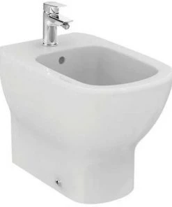 Bidet Sur Pied Au Ras Du Mur Ideal Standard Tesi En Vitreous China Soie Blanche | Céramique