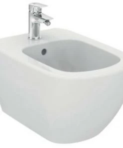 Bidet Suspendu Avec Fixation Cachée Ideal Standard Tesi En Vitreous China Soie Blanche | Blanc