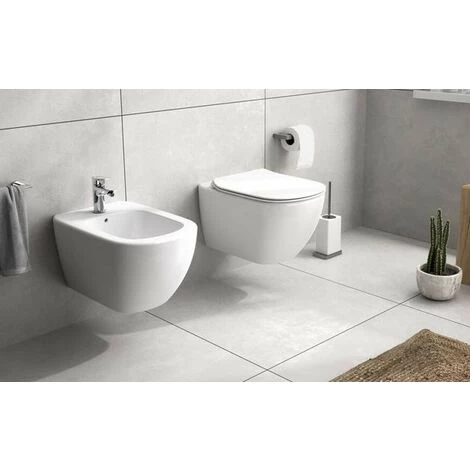 Bidet Suspendu Avec Fixation Cachée Ideal Standard Tesi En Vitreous China Soie Blanche | Blanc 5 Bidet Suspendu Avec Fixation Cachée Ideal Standard Tesi En Vitreous China Soie Blanche | Blanc – Image 3
