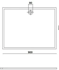 Receveur De Douche Rectangulaire 90X75 Cm En Acrylique Ideal Standard Ultraflat Avec Trou D'évacuation Ø90 Mm | Blanc -IDEAL STANDARD Soldes 2022 33973535 3