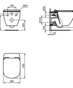 Cuvette Wc Suspendue AquaBlade Ideal Standard Tesi Soie Blanche Avec Abattant Wc De Fermeture Standard | Blanc Brillant - Avec Abattant Wc -IDEAL STANDARD Soldes 2022 33993433 4