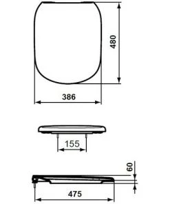 Siège De WC Enveloppant Blanc Thermodurcissable Ideal Standard Tesi | Blanc Brillant -IDEAL STANDARD Soldes 2022 33993439 3