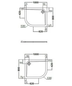 Receveur De Douche Angulaire 100X80 Cm En Acrylique Ideal Standard Ultraflat Avec Trou De Drainage Ø90 Mm | Blanc 7 Receveur De Douche Angulaire 100X80 Cm En Acrylique Ideal Standard Ultraflat Avec Trou De Drainage Ø90 Mm | Blanc -IDEAL STANDARD Soldes 2022 34050565 3
