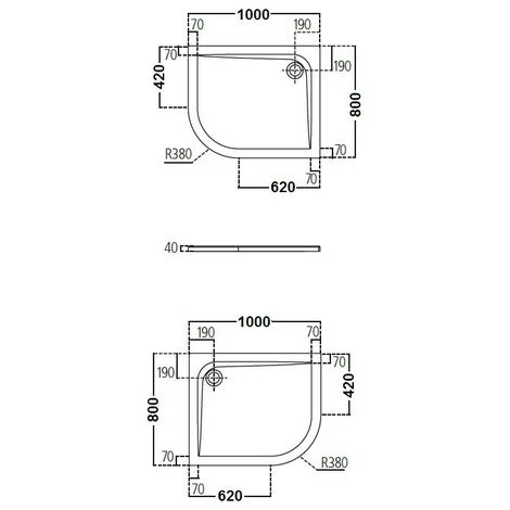 Receveur De Douche Angulaire 100X80 Cm En Acrylique Ideal Standard Ultraflat Avec Trou De Drainage Ø90 Mm | Blanc 5 Receveur De Douche Angulaire 100X80 Cm En Acrylique Ideal Standard Ultraflat Avec Trou De Drainage Ø90 Mm | Blanc – Image 3