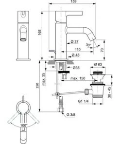 Ideal Standard Pack Vasque Semi Encastrée Extra 50 Cm + Mitigeur Joy Couleur, Chrome -IDEAL STANDARD Soldes 2022 36297007 3