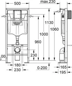 Ideal Standard Pack WC Suspendu Compact Connect Space + Abattant + Plaque + Bâti Grohe, Blanc Alpin -IDEAL STANDARD Soldes 2022 36598624 5