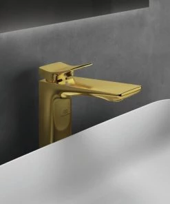 IDEAL STANDARD Mitigeur Lavabo Conca Réhaussé Sans Tirette Sans Vidage, Or -IDEAL STANDARD Soldes 2022 38405547 4