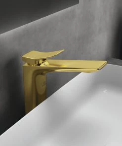 IDEAL STANDARD Mitigeur Lavabo Conca Réhaussé Sans Tirette Sans Vidage, Or -IDEAL STANDARD Soldes 2022 38405547 5