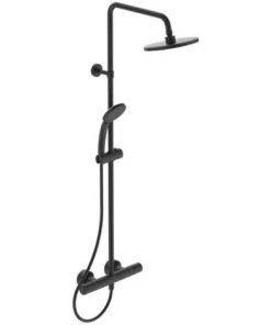 Ideal Standard - Colonne De Douche Thermostatique Ideal Standard Ceratherm 20 Cm, Noir Mat