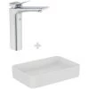 IDEAL STANDARD Idéal Standard Pack Vasque à Poser Rectangulaire Conca 60 Cm Blanche + Mitigeur Lavabo Réhaussé Conca Couleur, Chrome -IDEAL STANDARD Soldes 2022 38592818 1