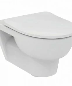 IDEAL STANDARD Pack Complet WC Suspendu Sans Bride Giovo - Bâti Autoportant + Abattant FDC + Plaque De Commande