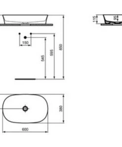 Ideal Standard Lot Vasque Ipalyss Blanche 60x38 Cm Ipalyss Sans Bonde + Mitigeur Réhaussé Joy Chrome -IDEAL STANDARD Soldes 2022 39515849 4