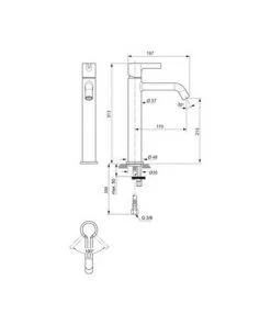 Ideal Standard Pack Vasque Ronde 40x40 Cm Ipalyss Sans Bonde Blanc Brillant + Mitigeur Lavabo Réhaussé Joy Chrome -IDEAL STANDARD Soldes 2022 39927226 3