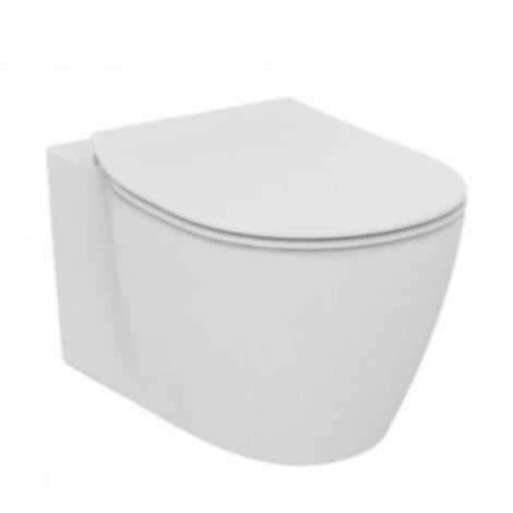 Ideal Standard - Pack WC Suspendu Compact Connect Space + Abattant + Plaque Carrée + Bâti 5 Ideal Standard - Pack WC Suspendu Compact Connect Space + Abattant + Plaque Carrée + Bâti – Image 3