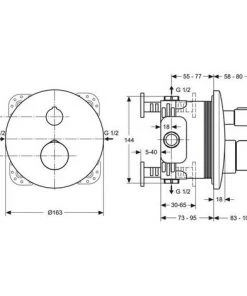 IDEAL STANDARD Bain Thermostatique MELANGE Kit UP-2 (EASY-Box) A4891AA -IDEAL STANDARD Soldes 2022 45078805 3
