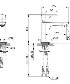 IDEAL STANDARD Mélangeur Lavabo CONNECT AIR Sans Déchets A7010AA -IDEAL STANDARD Soldes 2022 45082065 3