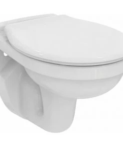 Ideal Standard Ensemble Cuvette Suspendue Avec Bride Et Abattant WC Simple ASTOR 2 Blanc