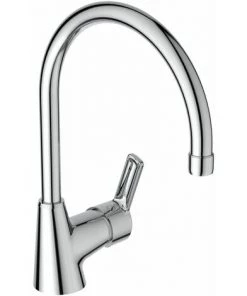 Ideal Standard Mitigeur évier VENTA, Bec Haut, Col Cygne - Chrome