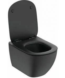 Ideal Standard Pack WC Suspendu Tesi AquaBlade - Noir Mat - Abattant Frein De Chute Ultra-fin