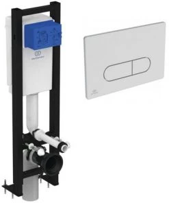 Ideal Standard Bâti-support Autoportant Gain De Place éco Certifié NF + Plaque Carrée