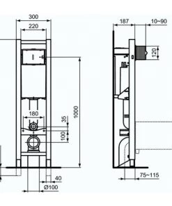 Ideal Standard Bâti-support Autoportant Gain De Place éco Certifié NF + Plaque Carrée -IDEAL STANDARD Soldes 2022 50956996 5