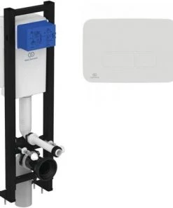 Ideal Standard Bâti-support Autoportant Gain De Placeéco Certifié NF + Plaque Ronde