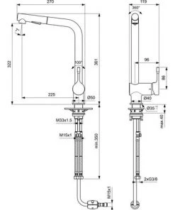 Ideal Standard BC178AA Ceralook Mitigeur D'évier à Bec Haut Orientable Et Extractible 2 Fonctions Chromé -IDEAL STANDARD Soldes 2022 51519395 3