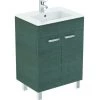 Ideal Standard Tempo Set Meuble Sur Pieds 60 Cm Avec Deux Portes Softclose, Chêne Grisé + Lavabo Blanc (TEMPOChêneGrisSablé-1) -IDEAL STANDARD Soldes 2022 52536947 1