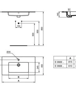 Ideal Standard Tempo Set Meuble Sur Pieds 60 Cm Avec Deux Portes Softclose, Chêne Grisé + Lavabo Blanc (TEMPOChêneGrisSablé-1) -IDEAL STANDARD Soldes 2022 52536947 4