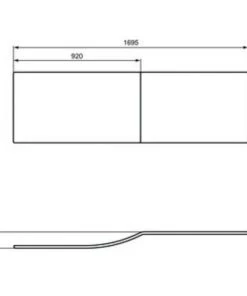 Ideal Standard Tablier Baignoire Frontal 1700 Mm Asymétrique Connect Air Blanc -IDEAL STANDARD Soldes 2022 52736713 4