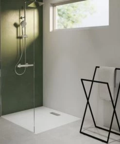 IDEAL STANDARD Receveur Ultra Flat New Acrylique Bonde Incluse, 70 X 70, Blanc, Adherence / Classe A / PN12, Carre