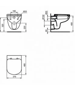 IDEAL STANDARD Cuvette Suspendue Compacte KHEOPS Avec Abattant -IDEAL STANDARD Soldes 2022 5592727 3