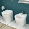 Sanitaires Suspendus à Profondeur Réduite Ideal Standard Connect Space Wc + Bidet + Abattant -IDEAL STANDARD Soldes 2022 58571330 1
